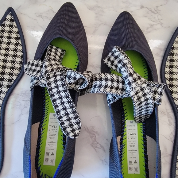 ROTHY's Ink Gingham Mary Janes 8.5 - Picture 5 of 6
